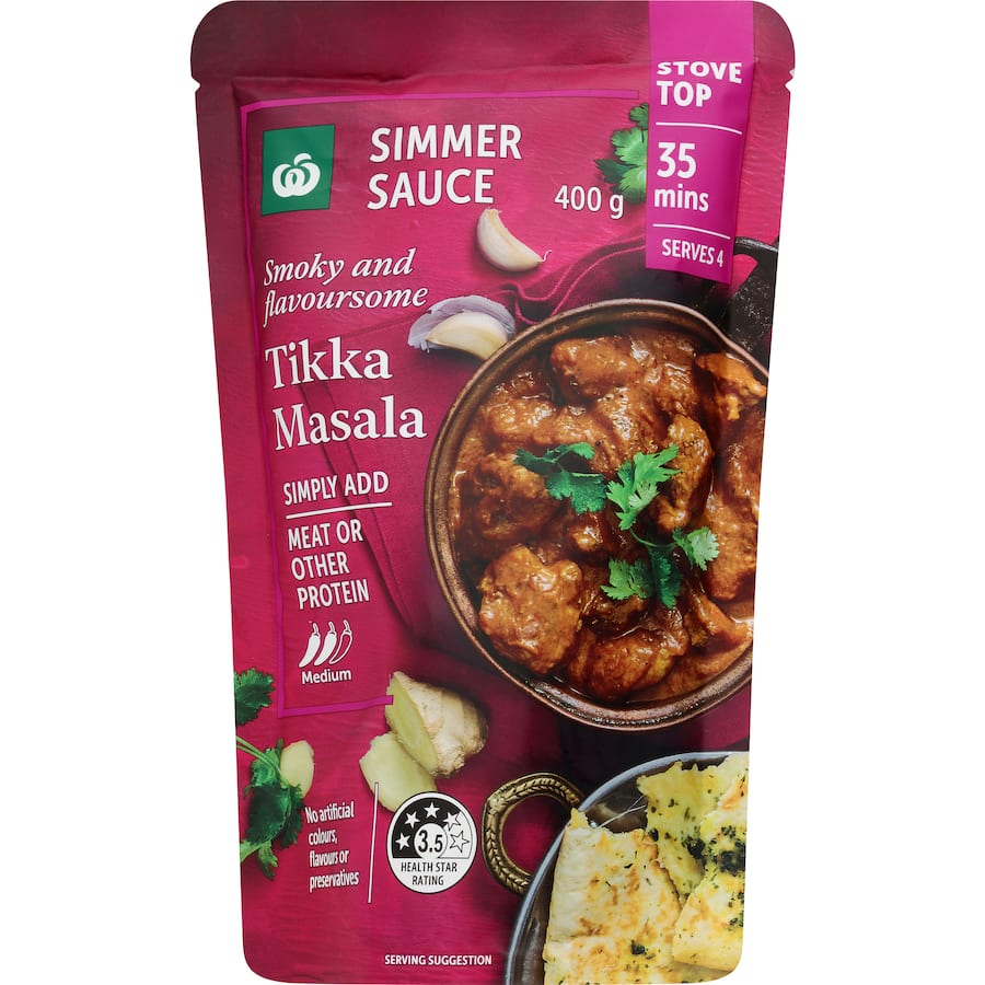 Woolworths Simmer Sauce Chicken Tikka 400g