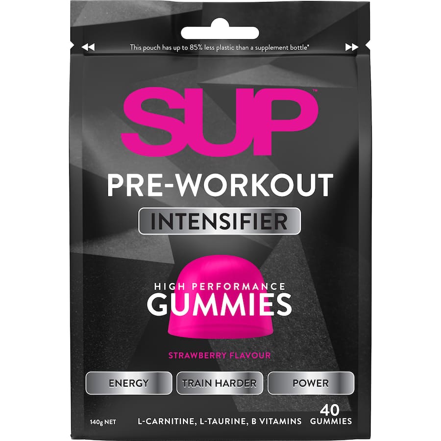 Sup Pre Workout High Performance Gummies Strawberry Flavour 40pack