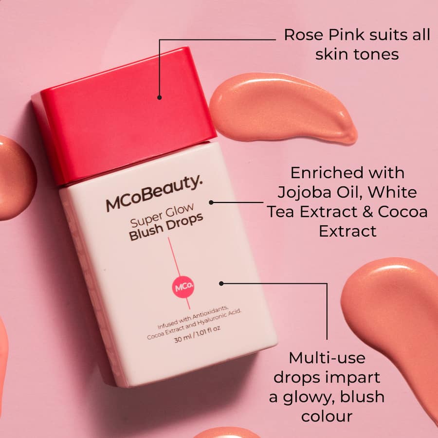Mcobeauty Super Glow Blush Drops Rose Pink 30mL