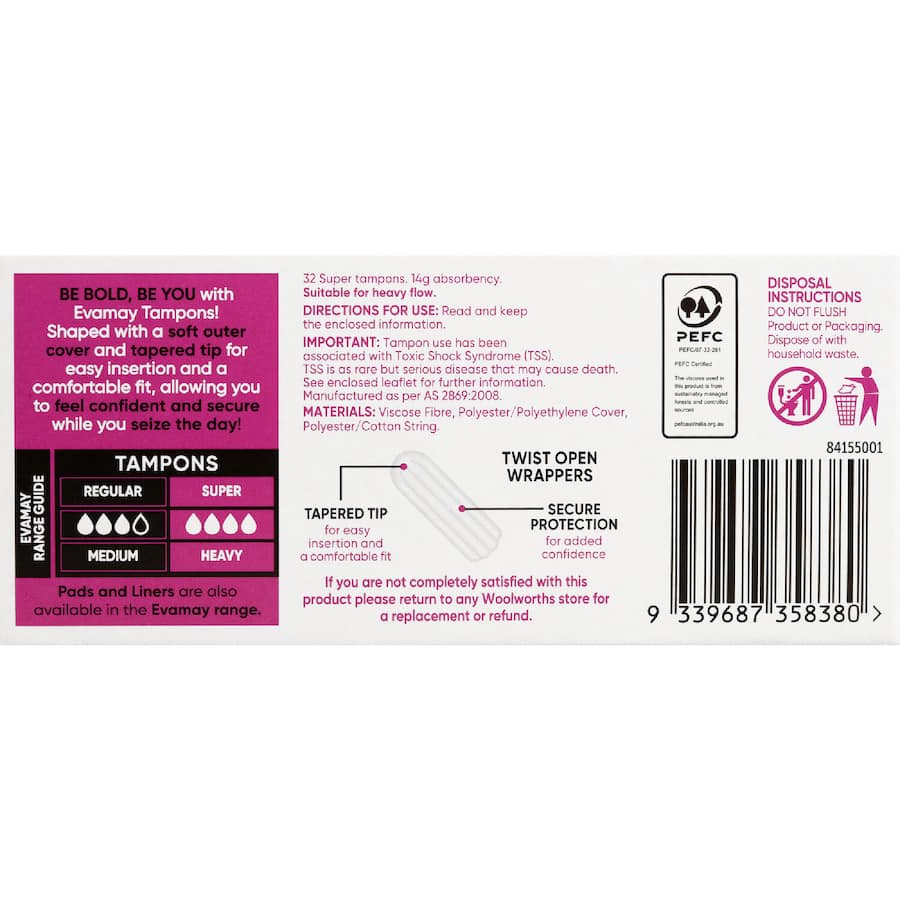 Evamay Tampons Super 32pack