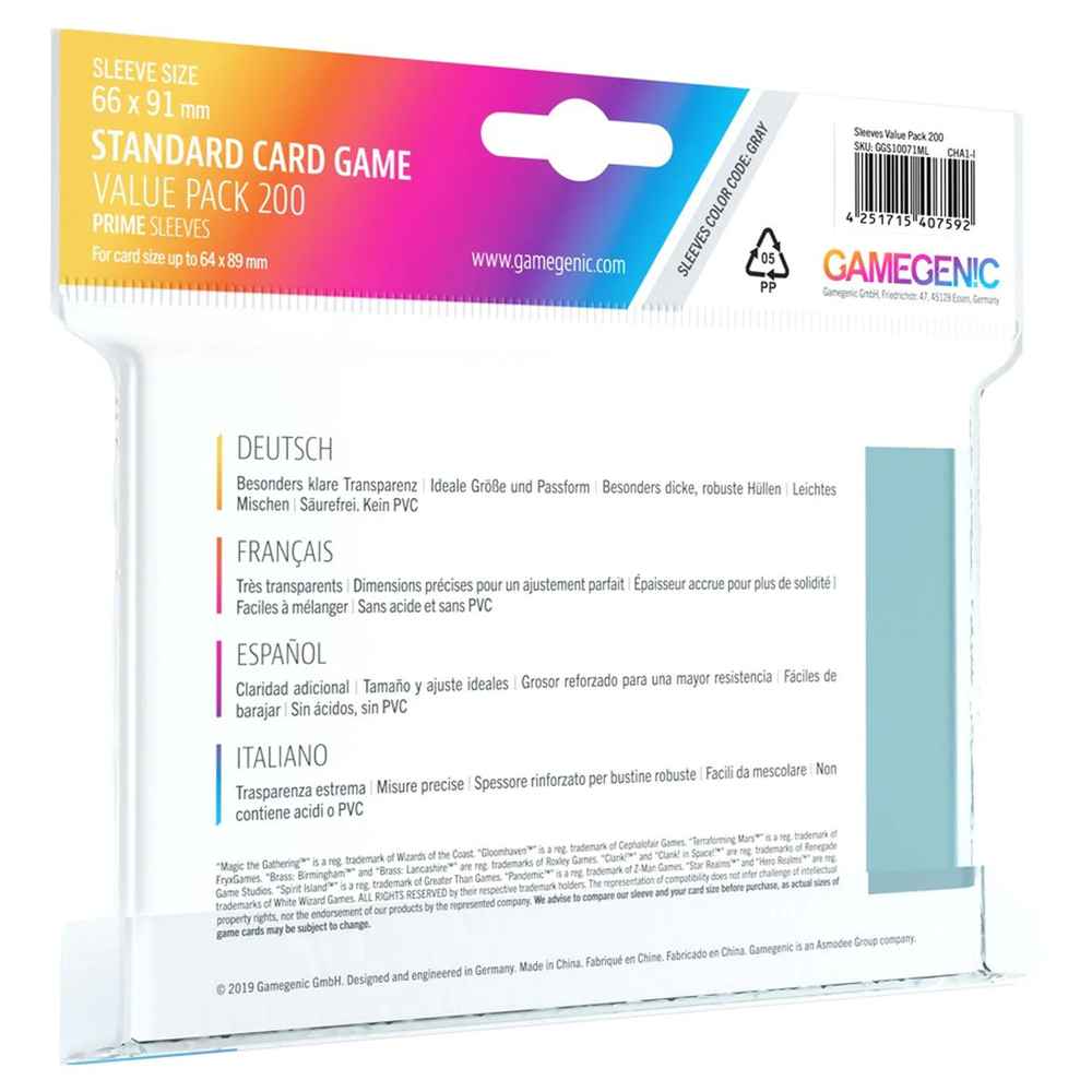 Gamegenic PRIME Sleeves: Standard CG Value Pack