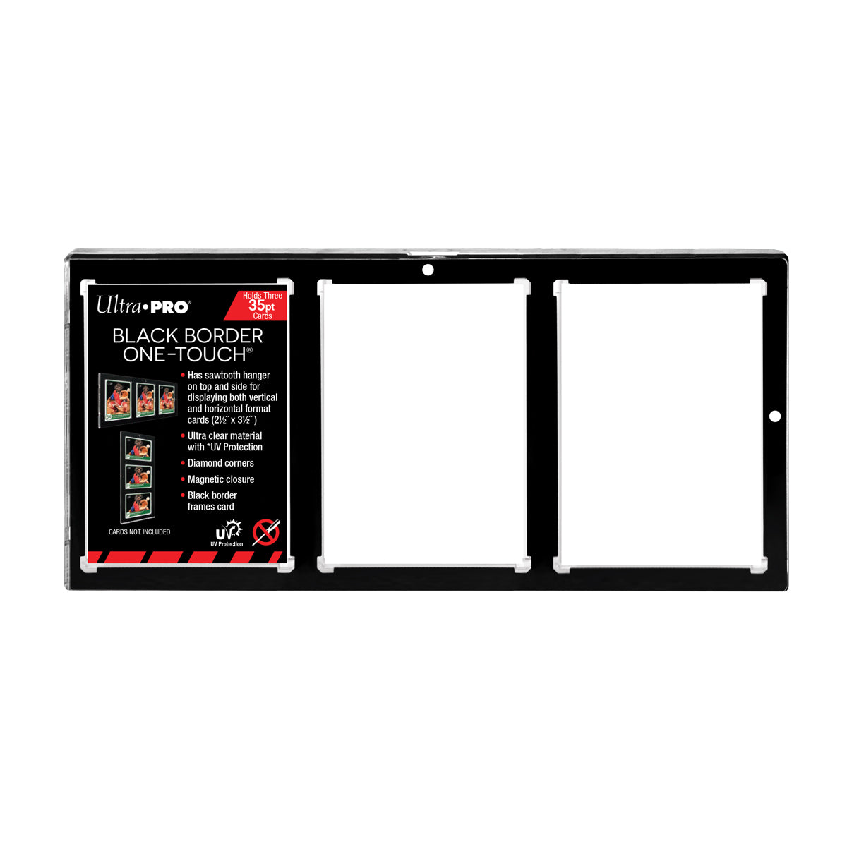 Ultra Pro: UP15113 35PT 3-Card Black Border UV ONE-TOUCH Magnetic Holder