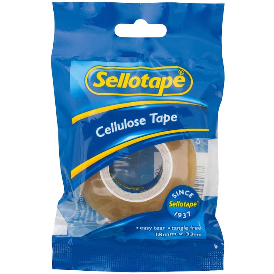 Sellotape Tape Cellulose 18mm x 33m