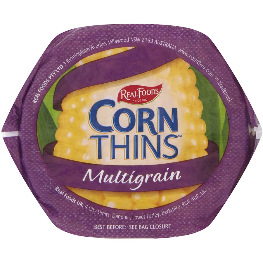 Real Foods Corn Thins Crispbread Multigrain Bag 150g