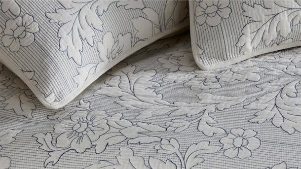 Quilt / Duvet Cover Set - Platinum FLEUR INK (King)