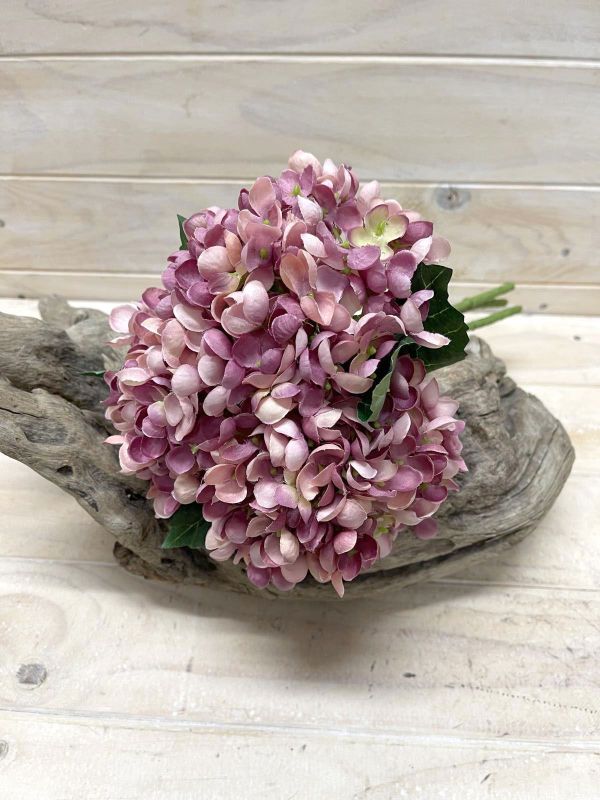 Artificial Flower Bundle - Hydrangea (Mauve Pink)