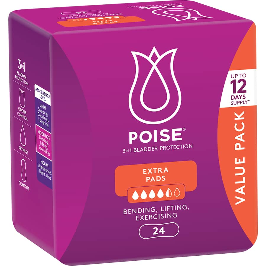 Poise Pads Extra Value Pack - 24pack