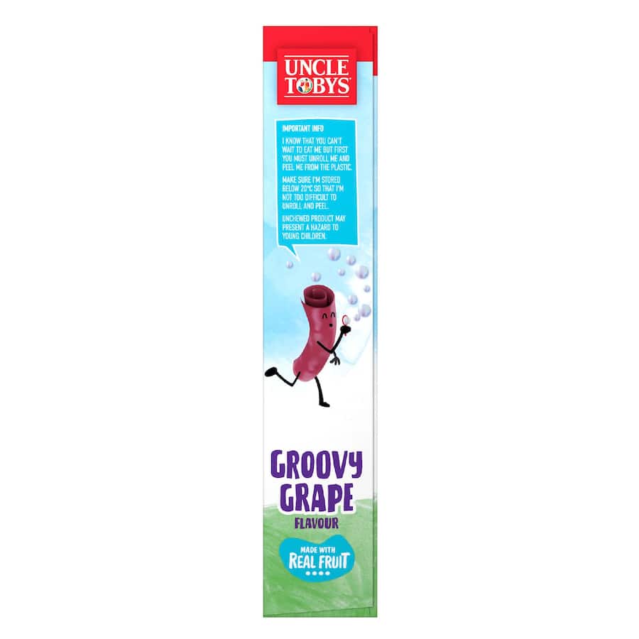 Uncle Tobys Roll-ups Fruit Snack Groovy Grape 6pk 94g