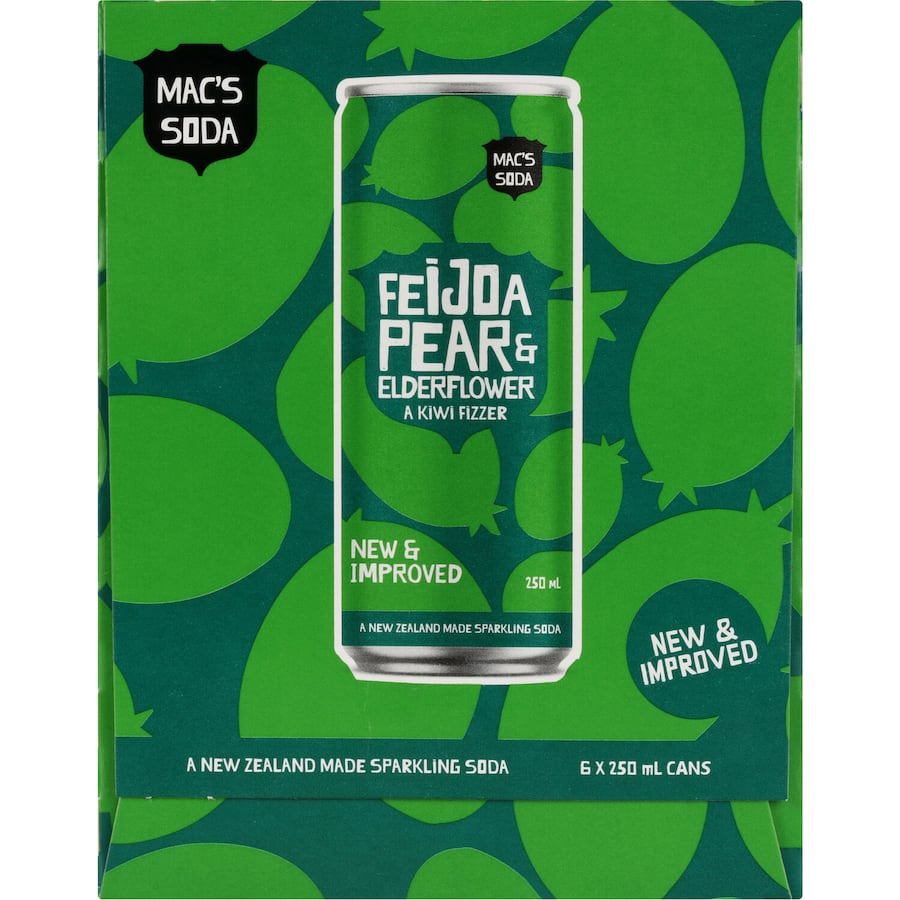 Mac's Drink Mixers Feijoa & Pear 6pk cans 250mL