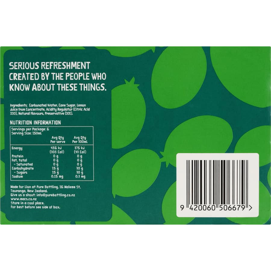 Mac's Drink Mixers Feijoa & Pear 6pk cans 250mL