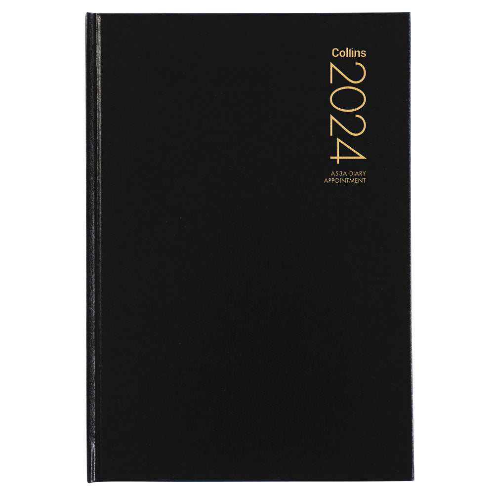 Collins Diary A53A Black Appointment Even Year