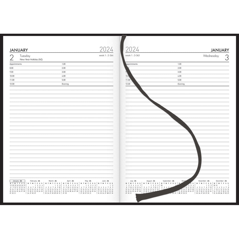 Collins Diary A51DP Black Even Year