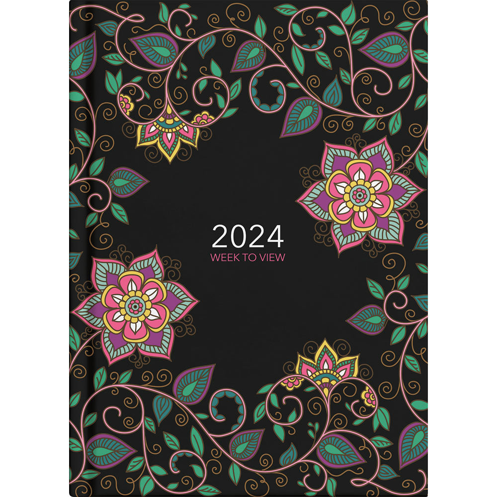 Collins Diary A63 Kaleidoscope Week To View Even Year