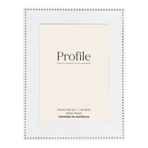 Profile - Noble White Rose Gold Metal Photo Frame - 4x6in (10x15cm)