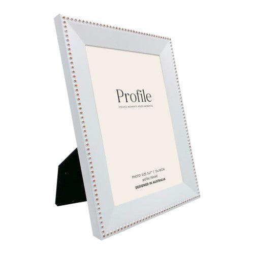 Profile - Noble White Rose Gold Metal Photo Frame - 4x6in (10x15cm)