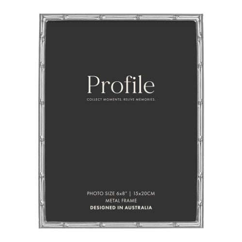 Profile - Bamboo Silver Metal Photo Frame - 4x6in (10x15cm)
