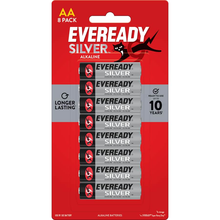 Eveready Silver Batteries Aa 8pack