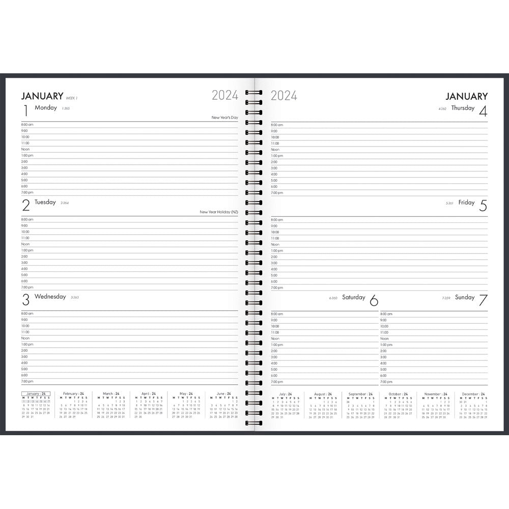 Collins Boston A43 Week To View Diary Navy Even Year