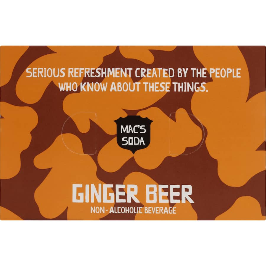 Mac's Soft Drink Ginger Beer 6pk cans 250mL