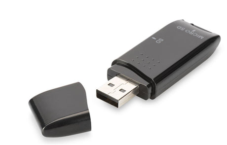 Digitus USB 2.0 Multi Card Reader Stick for high-speed data transfer with compact design, compatible with various SD and microSD formats.