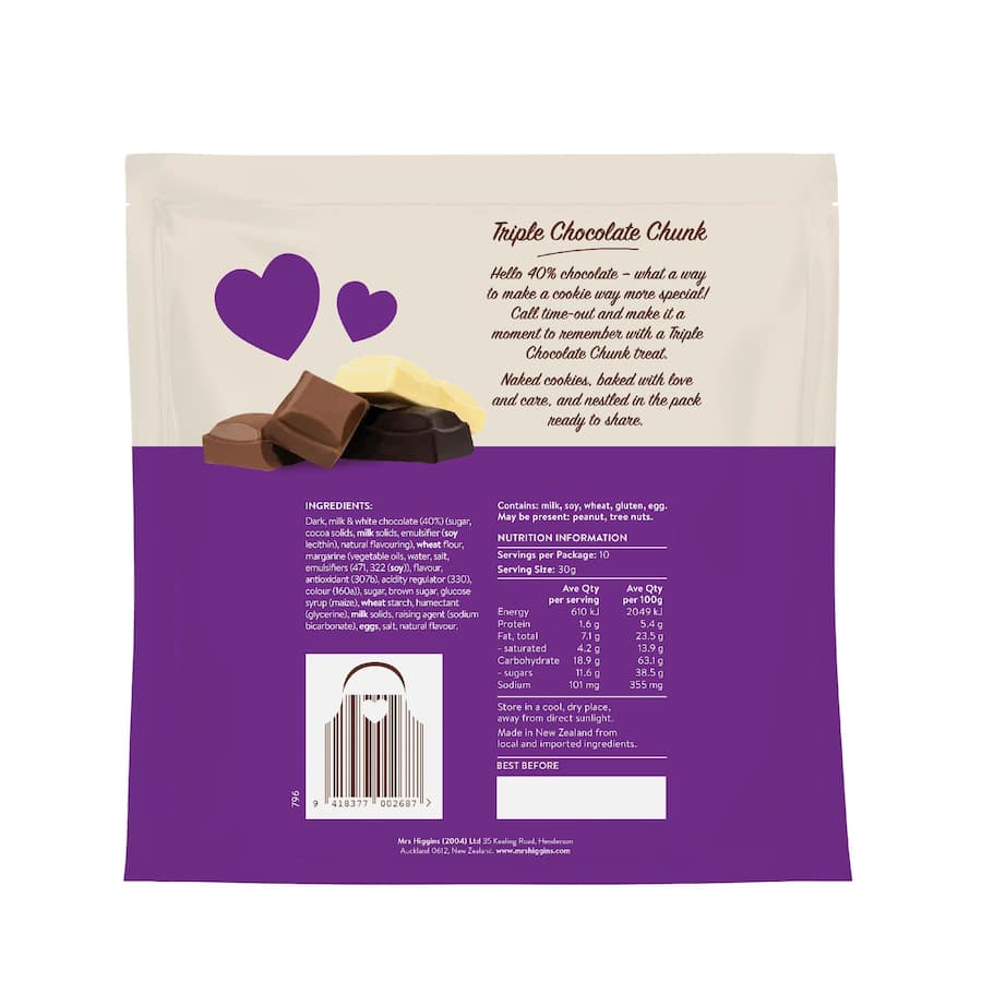 Mrs Higgins Biscuits 40% Triple Chocolate 300g