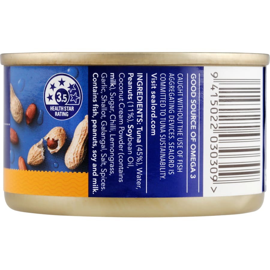 Sealord Sensations Tuna Satay Tear tab can 95g