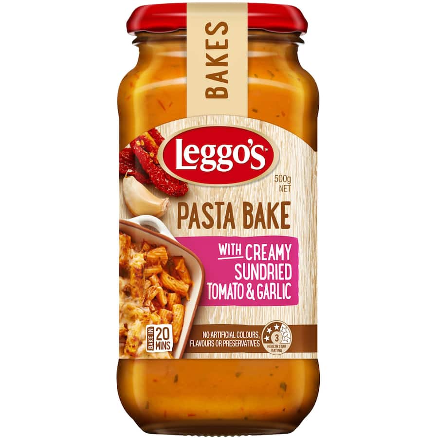 Leggo's Pasta Bake Pasta Sauce Sundried Tomato & Garlic 500g