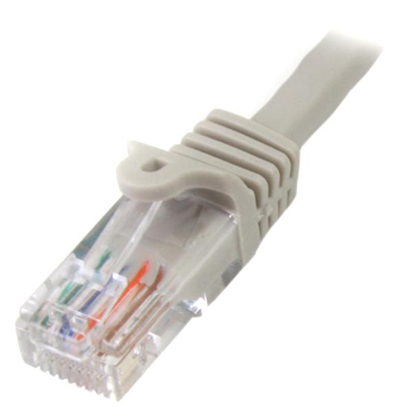 Cat5e Ethernet Patch Cable with Snagless RJ45 Connectors - 10 m (33 ft.), Gray