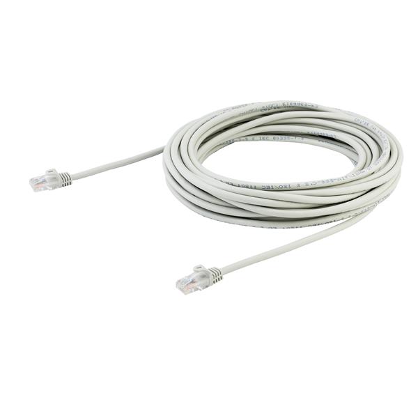 Cat5e Ethernet Patch Cable with Snagless RJ45 Connectors - 10 m (33 ft.), Gray