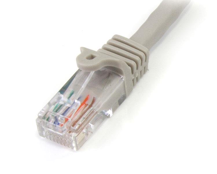 Cat5e Patch Cable with Snagless RJ45 Connectors - 5 m, Grey
