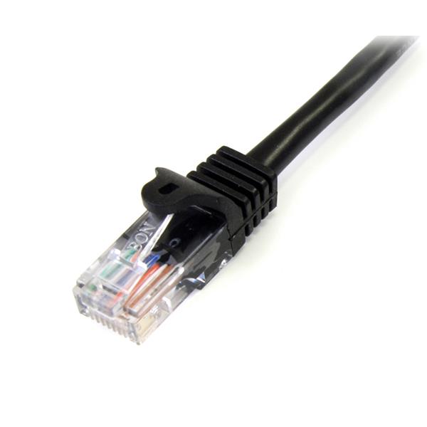 Cat5e Ethernet Patch Cable with Snagless RJ45 Connectors - 7 m, Black