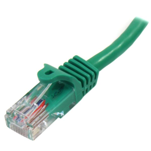 Cat5e Ethernet Patch Cable with Snagless RJ45 Connectors - 0.5 m, Green