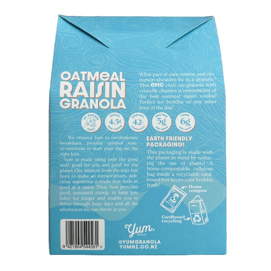 Yum Oaty Craft Granola Oatmeal Raisin Cookie 350g