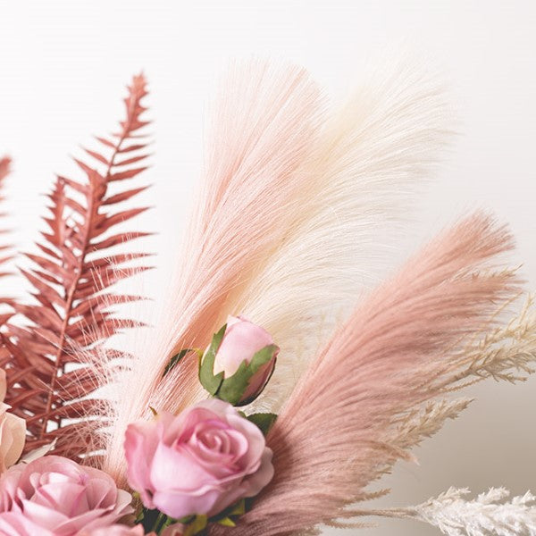 Artifcal Flower / Foliage - Single Stem Pampas Spray Soft Pink
