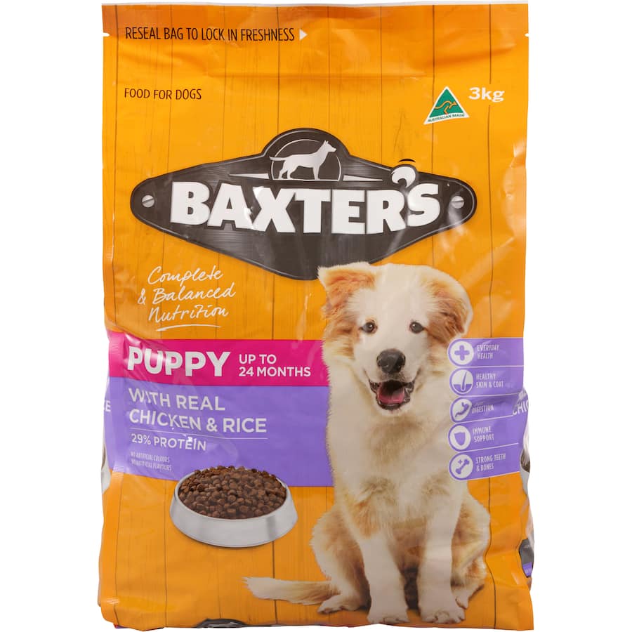 Baxters Puppy Dry Dog Food Chicken & Rice Bag 3kg