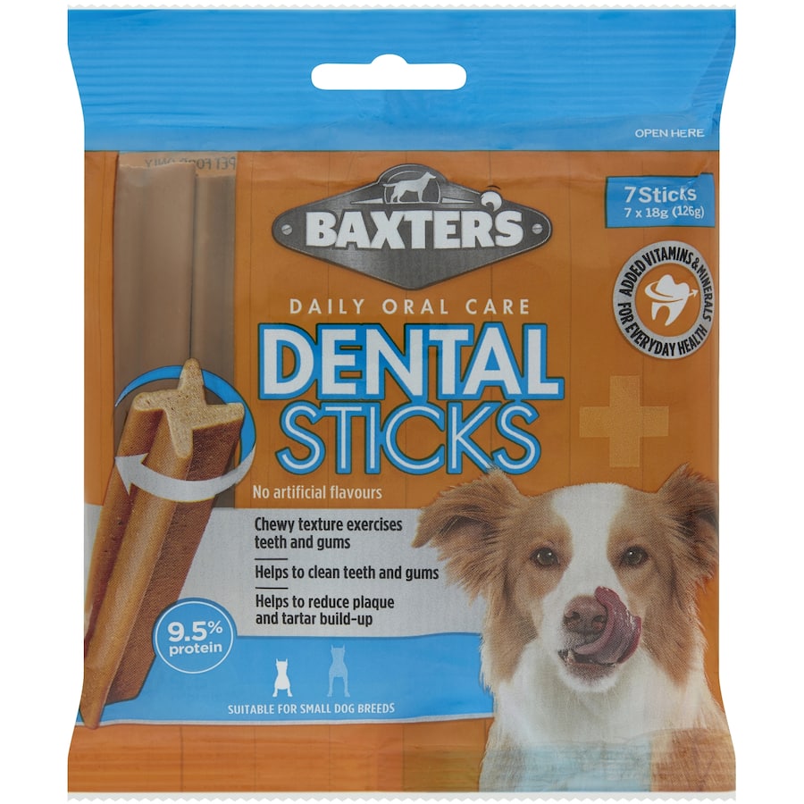 Baxters Small Breed Dog Treats Dental Sticks Bag 7pack