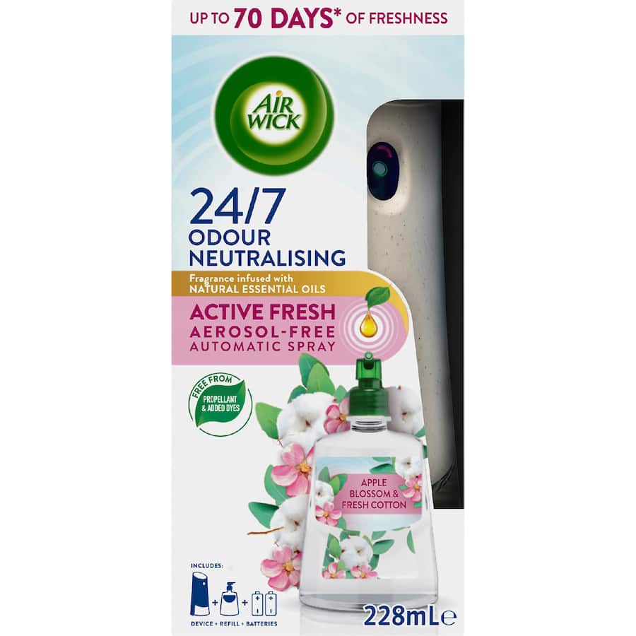 Air Wick Air Freshener Automatic Spray Apple Cotton 228mL