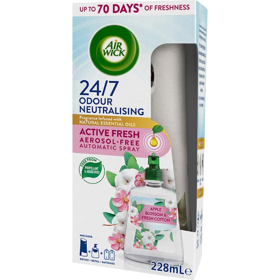 Air Wick Air Freshener Automatic Spray Apple Cotton 228mL
