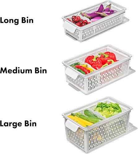 Produce Saver - OXO Good Grips White Medium Bin (35.1L x 18.8W x 11.9Hcm)