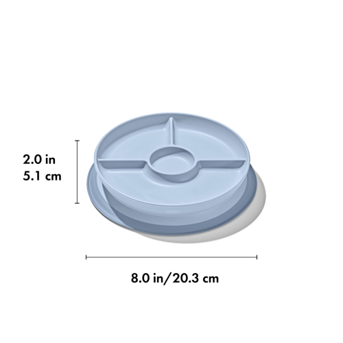 Divided Plate - OXO TOT Stick & Stay (Dusk)
