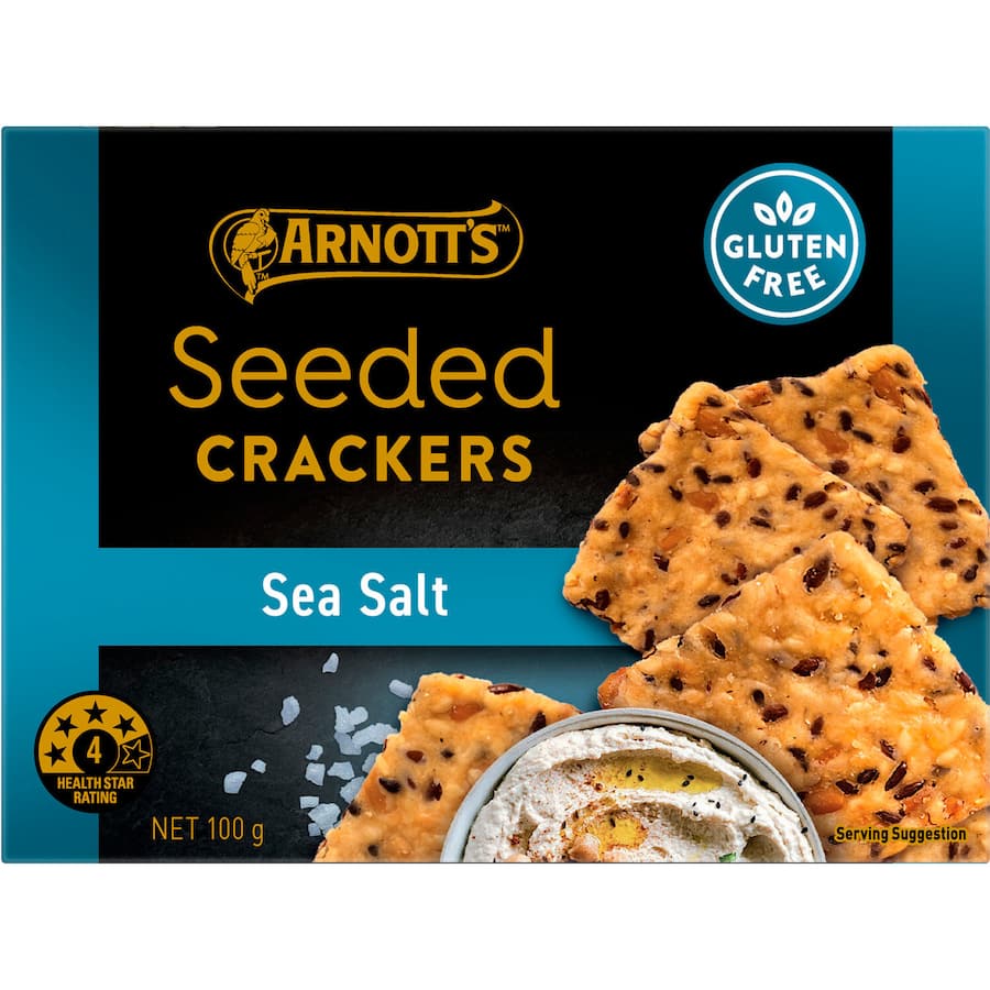 Arnott's Gold Seeded Crackers Sea Salt Gluten Free - 100g
