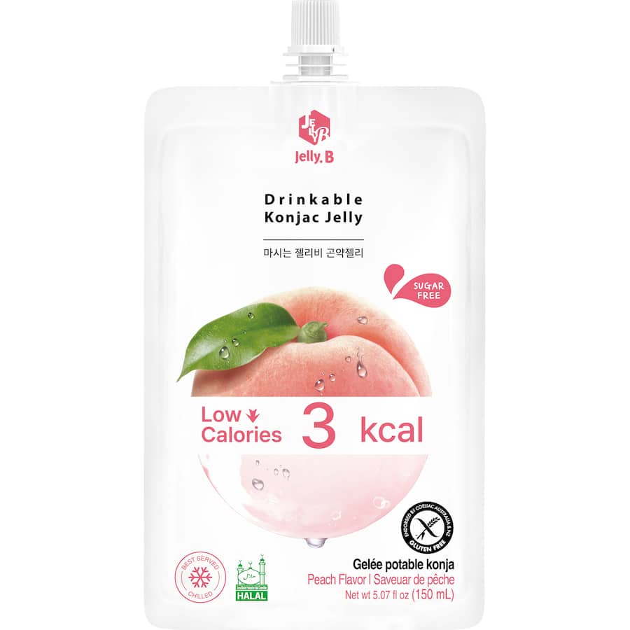 Jelly. B Drinkable Konjac Jelly Peach Low Calories Sugar Free