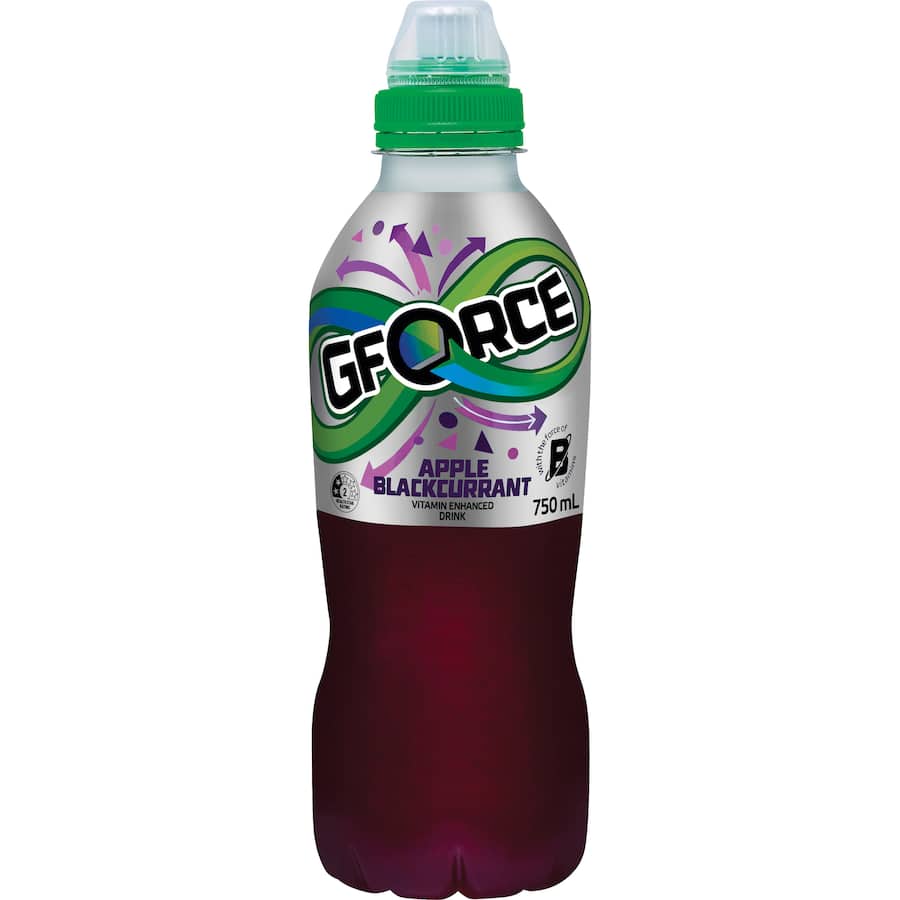 G Force Sports Drink Apple & Blackcurrant Sipper top 750mL