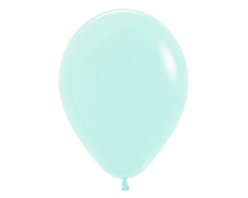 12cm Pastel Matte Green Latex Balloons 50pk - Pack of 50