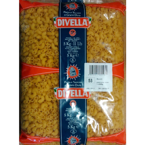 Gomiti Pasta Divella 5kg