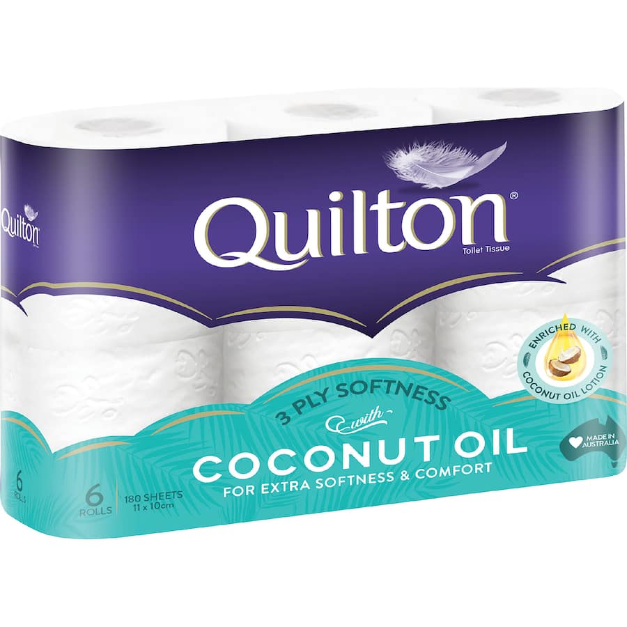 Quilton Toilet Paper 3ply Coconut - 6pack