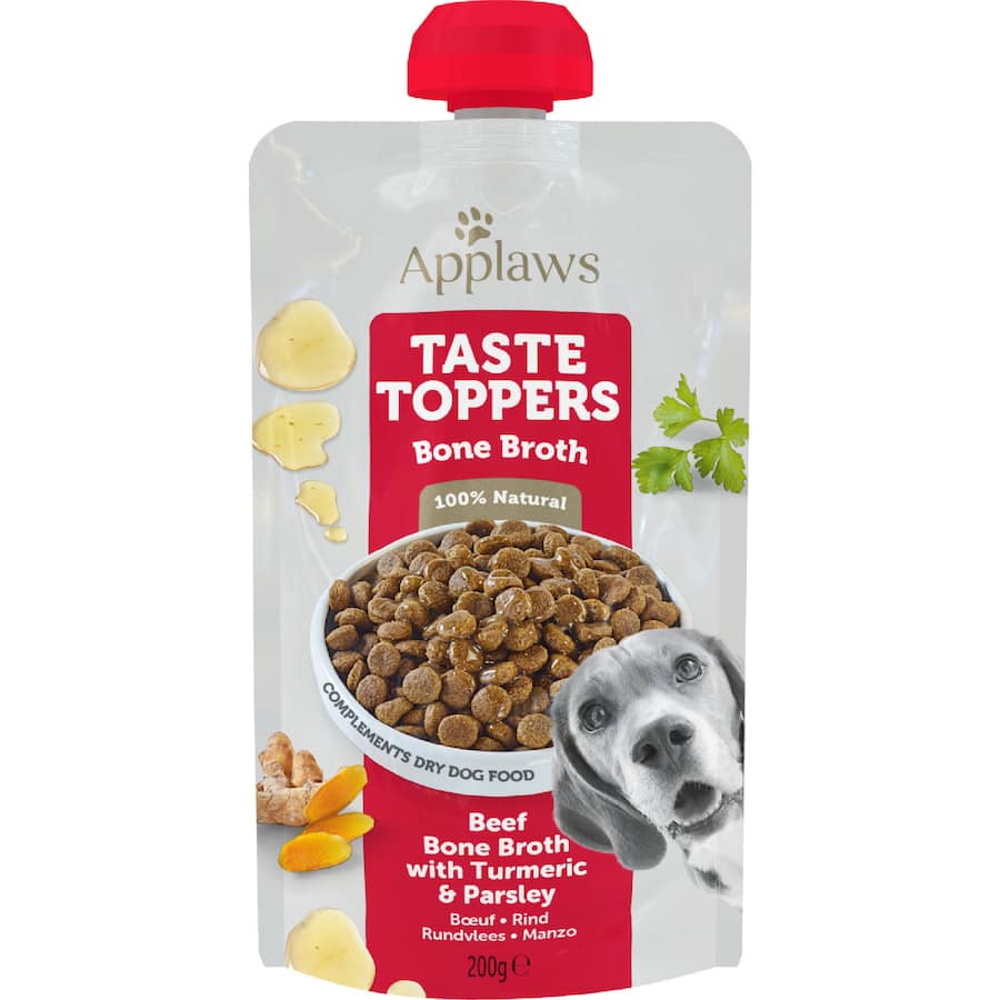 Applaws Wet Dog Food Beef Bone Broth & Turmeric Pouch 200g
