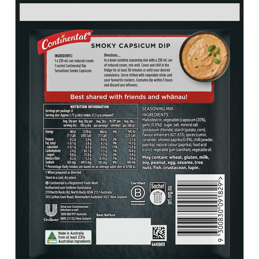 Continental Dip Smoky Capsicum 30g