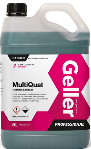 Geller Pro Sc7 Super Concentrate No Rinse Sanitiser 5l