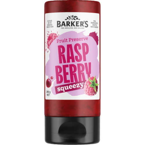 Raspberry Squeezy Fruit Preserve Barker’s 290g